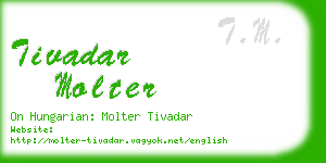 tivadar molter business card